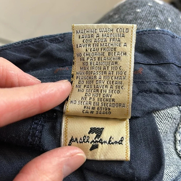 7 For All Mankind Dark Rinse Flare 30 Trouser Low Rise Y2K - Picture 11 of 16